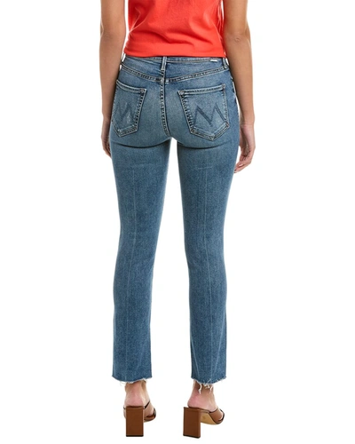 Shop Mother The Mid-rise Dazzler Ankle Fray Going In Circles Straight Leg Jean In Blue