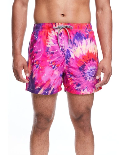 Shop Boardies Bright Tie Dye Mid Length Swim Short In Multi