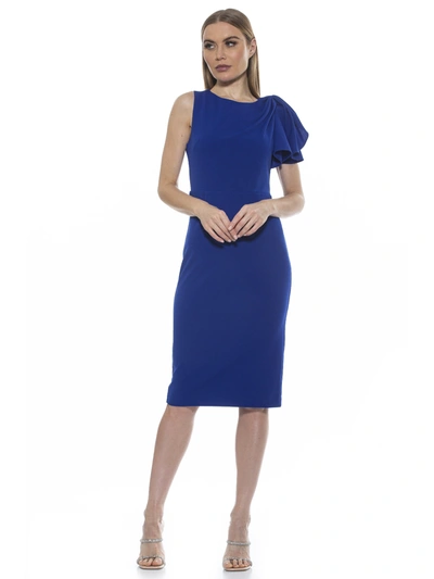 Shop Alexia Admor Amazon Dress In Blue