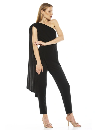 Shop Alexia Admor Cape Jumpsuit In Black