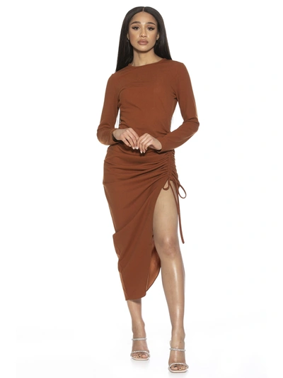 Shop Alexia Admor Nikki Dress In Brown