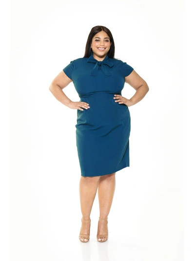 Shop Alexia Admor Carolina Dress - Plus Size In Blue