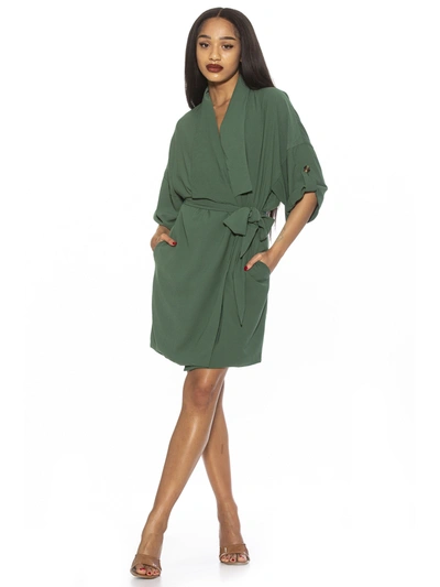 Shop Alexia Admor June Wrap Dress In Green