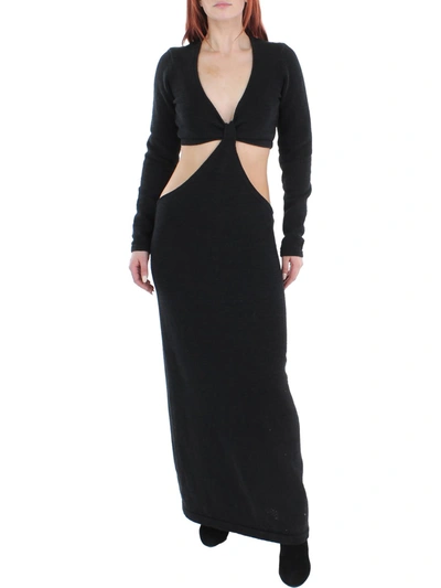 Shop Cult Gaia Jana Womens Knit Long Maxi Dress In Black