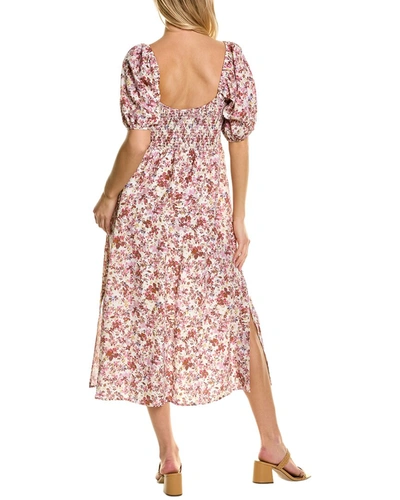 Auguste Rosemary Annastasia Linen-blend Midi Dress In Pink