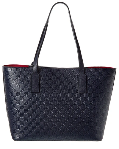 Shop Valentino By Mario Valentino Soho Medallion Leather Tote In Blue