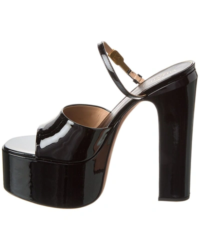 Shop Valentino Vlogo Tan-go 155 Patent Platform Sandal In Black