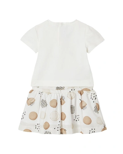 Shop Mayoral Heart Graphic Outfit In Beige