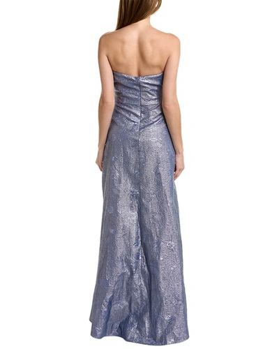 Shop Rene Ruiz Strapless Hand Draped A-line Ballgown In Purple