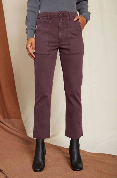 Shop Amo Easy Army Trouser In Wine In Pink