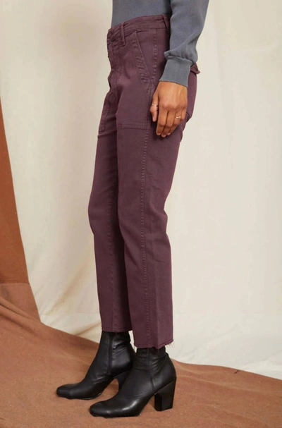 Shop Amo Easy Army Trouser In Wine In Pink