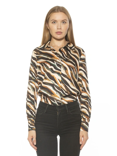 Shop Alexia Admor Cassidy Shirt In Brown