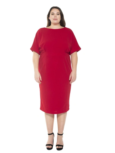 Shop Alexia Admor Jacqueline Dress - Plus Size In Red