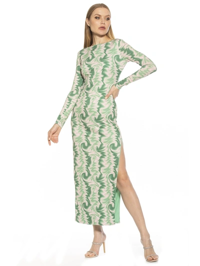 Alexia Admor Lexy Long Sleeve Maxi Dress In Multi