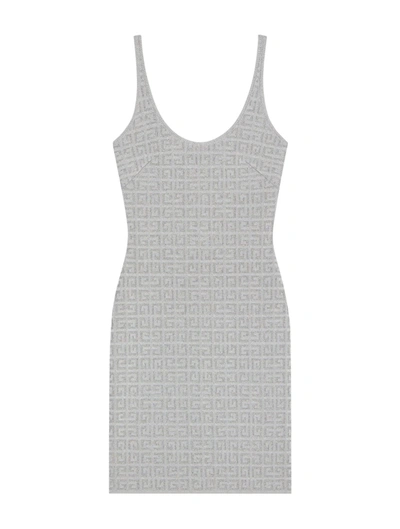 Shop Givenchy 4g Jacquard Dress In Metallic