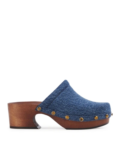 Shop Chloé Aurna Clogs In Blue