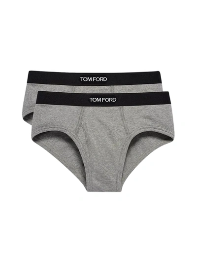 Shop Tom Ford Boxer Bi-pack In Grey