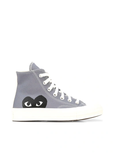 Shop Comme Des Garçons Play Chuck Taylor `70 High Sneakers In Grey