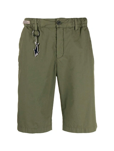 Shop Paul & Shark Elasticated-waistband Chino Shorts In Green