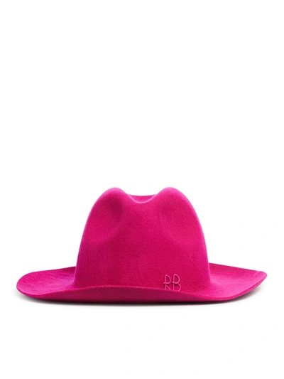 Shop Ruslan Baginskiy Fedora Hat In Pink & Purple