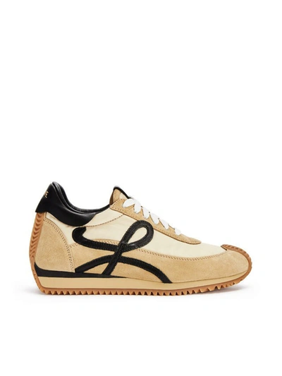 Shop Loewe Flow Runner In Suede In Metallic