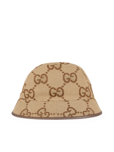 Shop Gucci Gg Jumbo Cloche In Brown