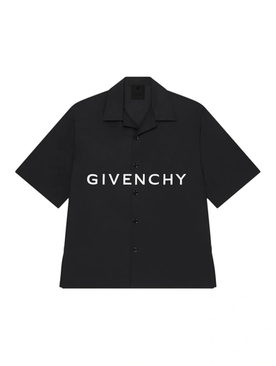 Shop Givenchy Archetype Hawaiian Shirt In Black
