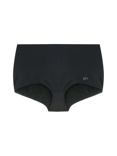 Shop Dolce & Gabbana High-waisted Bikini Bottoms In Black