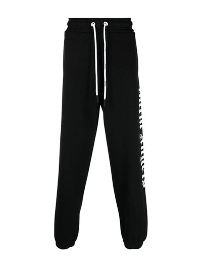 Shop Palm Angels Joggers With Side Logo In Black