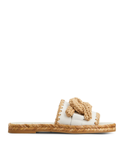 Shop Tod's Kate Leather Sandal In White