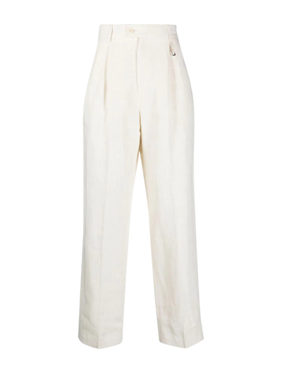 Shop Jacquemus Le Pantalon Madeiro In White