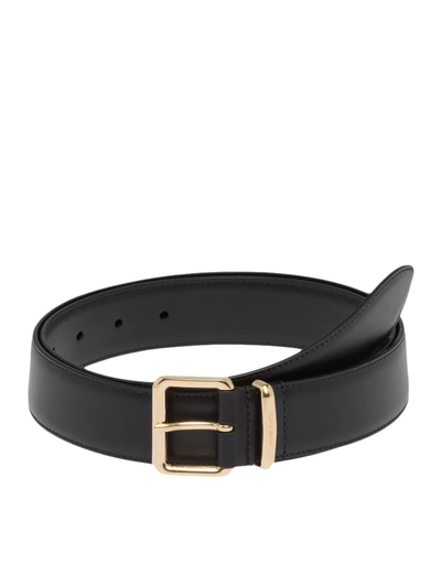 Shop Miu Miu Leather Belt In Black