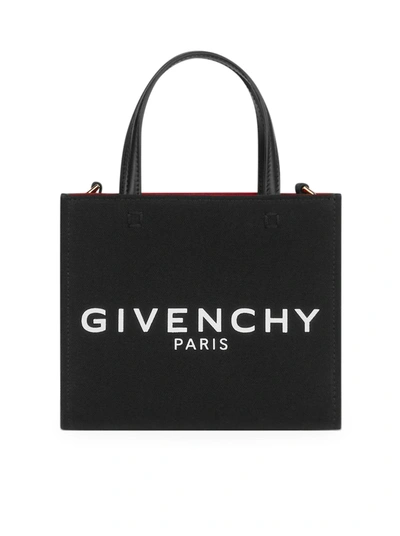 Shop Givenchy Mini G Canvas Tote Bag In Black