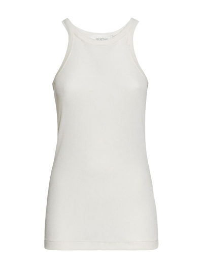 Shop Sportmax Panetto Tank Top In Ribbed Jersey In White