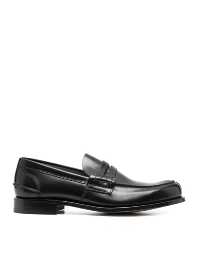 Church's Pembrey Calf Leather Loafers In Black