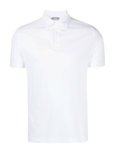Shop Zanone Polo Shirt In White