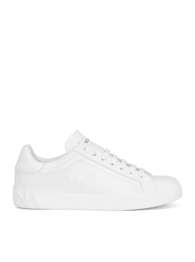 Shop Dolce & Gabbana Portofino Sneakers In White