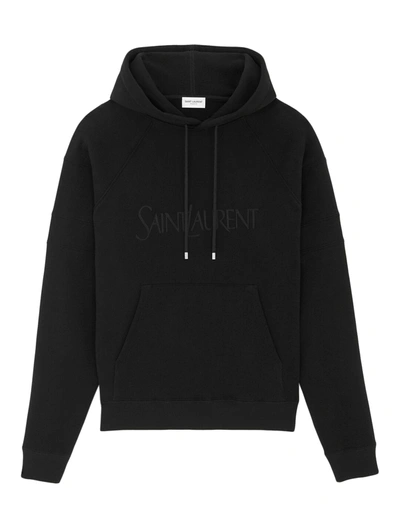 Shop Saint Laurent Hoodie In Black