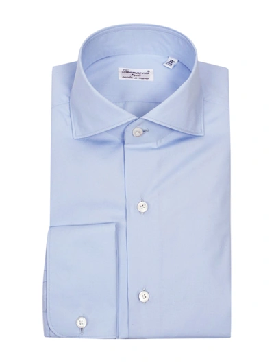 Shop Finamore Seattle Plain Shirt In Blue