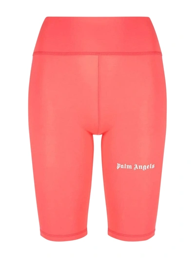 Shop Palm Angels Side-stripe Cycling Shorts In Pink & Purple