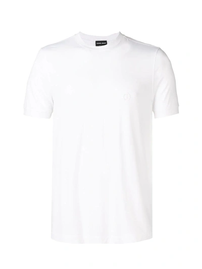 Shop Giorgio Armani Slim Fit T-shirt In White