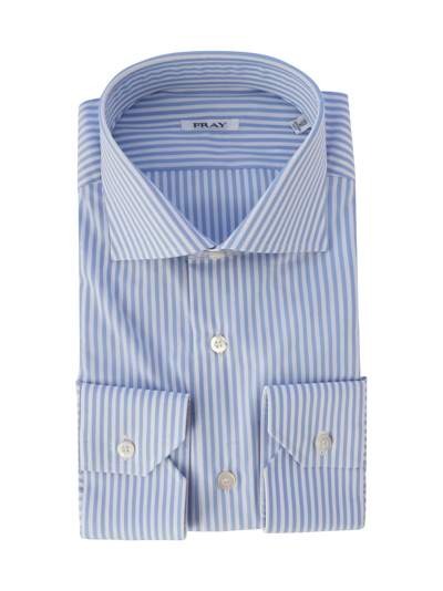 Shop Fray Striped Shirt In Bluette