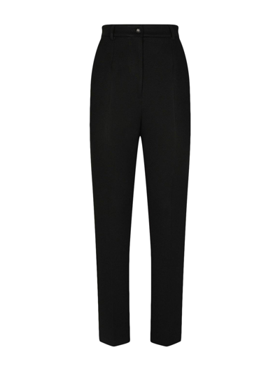 Shop Dolce & Gabbana Tailored Tapered Trousers In Black