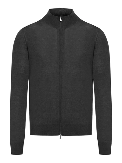 Nome Wool Zip Cardigan In Black2
