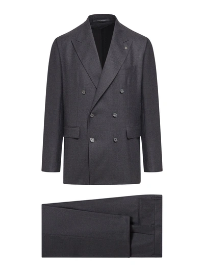 Tagliatore Wool Suit In Grey
