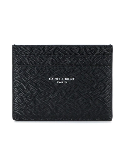 Shop Saint Laurent Ysl Cardholder In Black