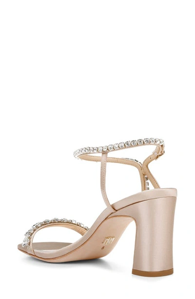 Shop Badgley Mischka Collection  Marilee Ankle Strap Sandal In Latte