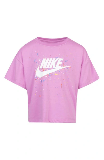 Shop Nike Kids' Swoosh Boxy T-shirt In Psychic Pink