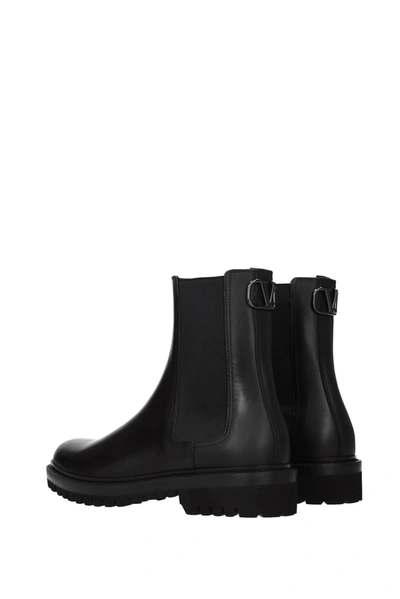 Shop Valentino Ankle Boot Leather Black