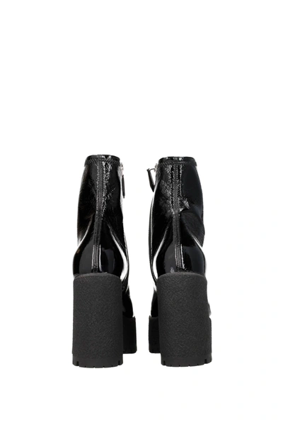 Shop Miu Miu Ankle Boots Patent Leather Black